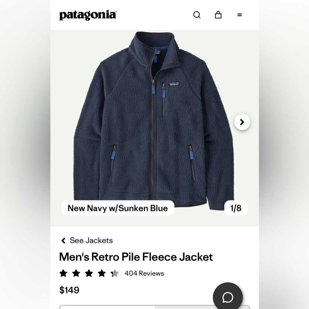 Patagonia Men’s Retro Pile Fleece Jacket - Picture 2 of 8